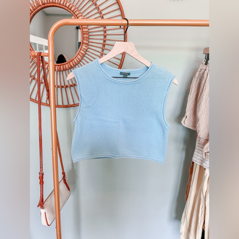 cropped sweater tank